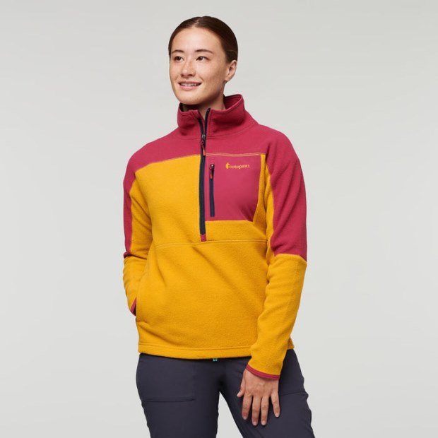 Raspberry-Amber Cotopaxi Collections Abrazo Half-Zip Fleece Jacket Women