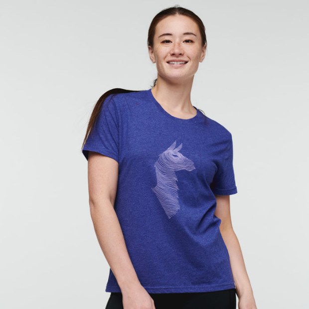 Cotopaxi Brands Topo Llama T-shirt Women Blue Violet