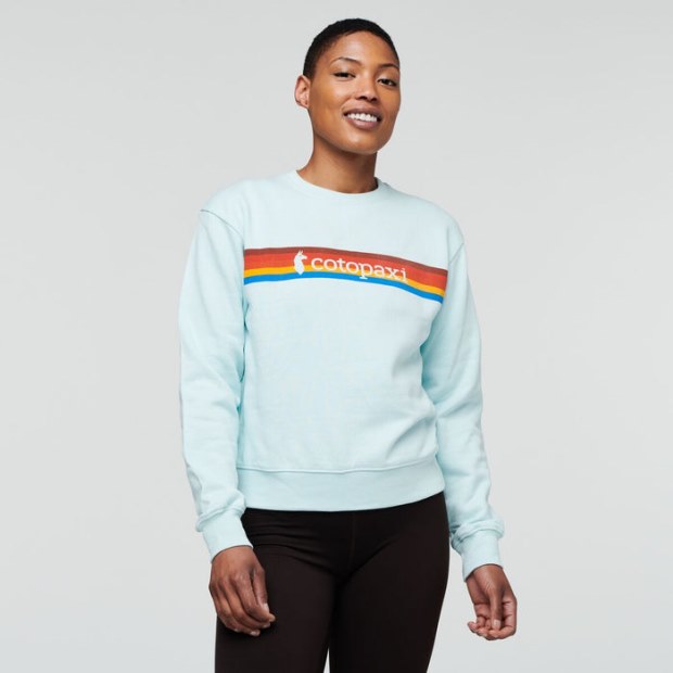 On The Horizon Organic Crew Sweatshirt Women Ice Cotopaxi Hot