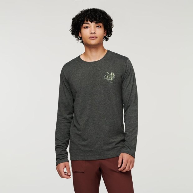Cotopaxi Original Hello Llama Long-Sleeve Organic T-Shirt Men Iron