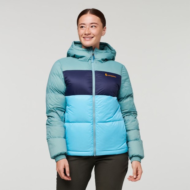 Solazo Down Hooded Jacket Women Collection Bluegrass-Blue Sky Cotopaxi