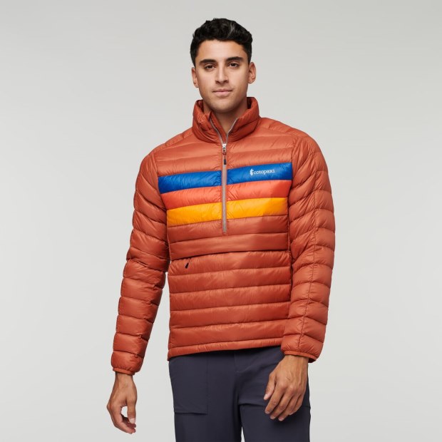 Fuego Down Pullover Men Spice Stripes Cotopaxi Brands